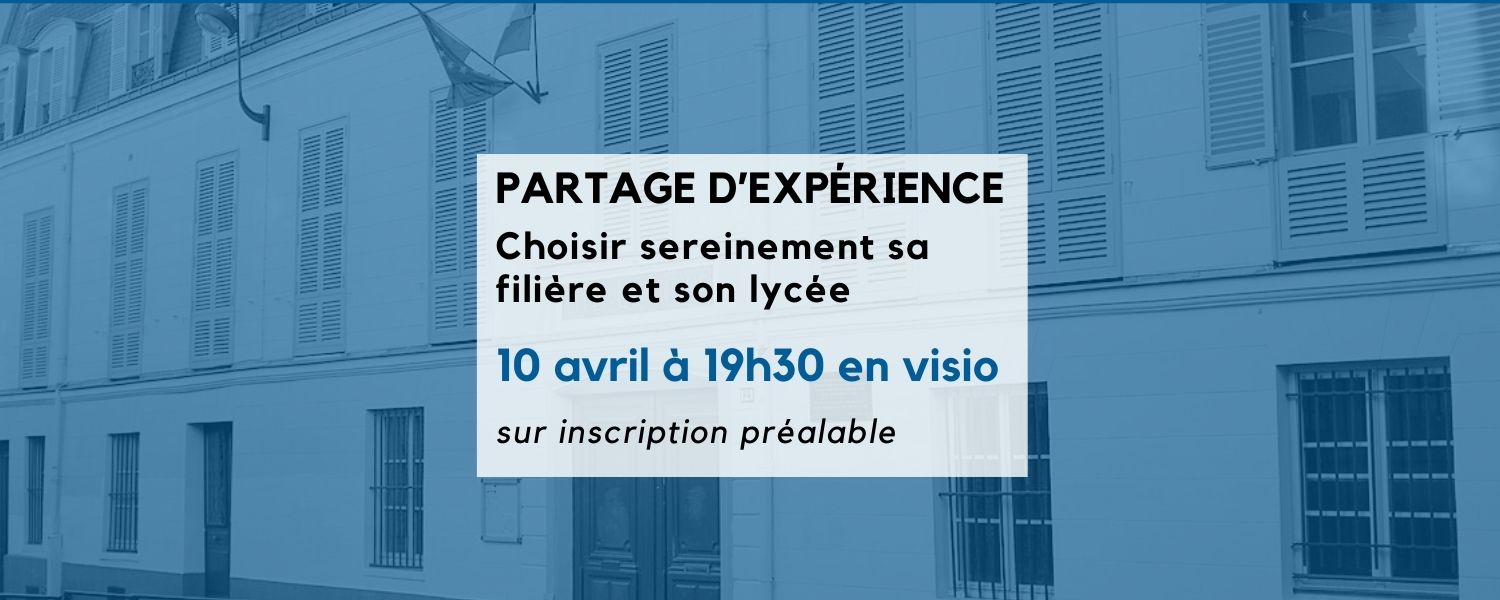 Choisir son lycée : rendez-vous en ligne le 10 avril à 19h30